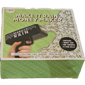 Make It Rain Money Maker Gun With Play Money Cash Party Gag Gift $100‎ Bills